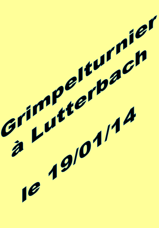 Grimpelturnier à Lutterbach, le 19/01/2014